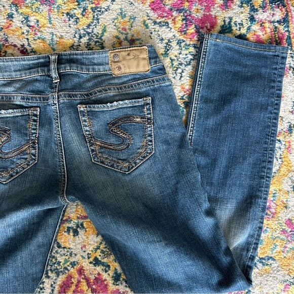 Most Preppy y2k Silver jeans contrast stitch low rise jeans - Picture 7 of 7